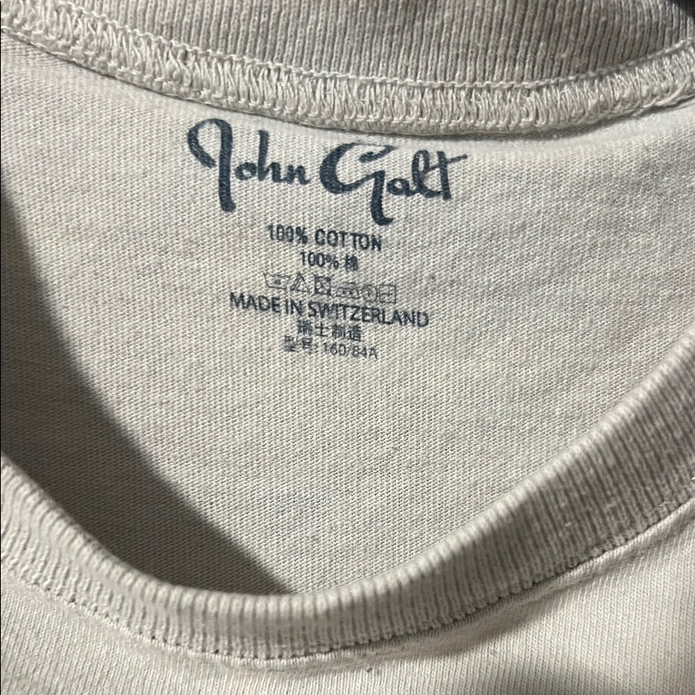 John galt Brandy Melville Off-White Graphic Tee - Picture 3 of 9